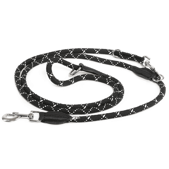 JULIUS K9 Lesa Cordelina Pentru Caini, Dublu Ajustabila, cu Insertii Fluorescente, 2.2m / 12mm