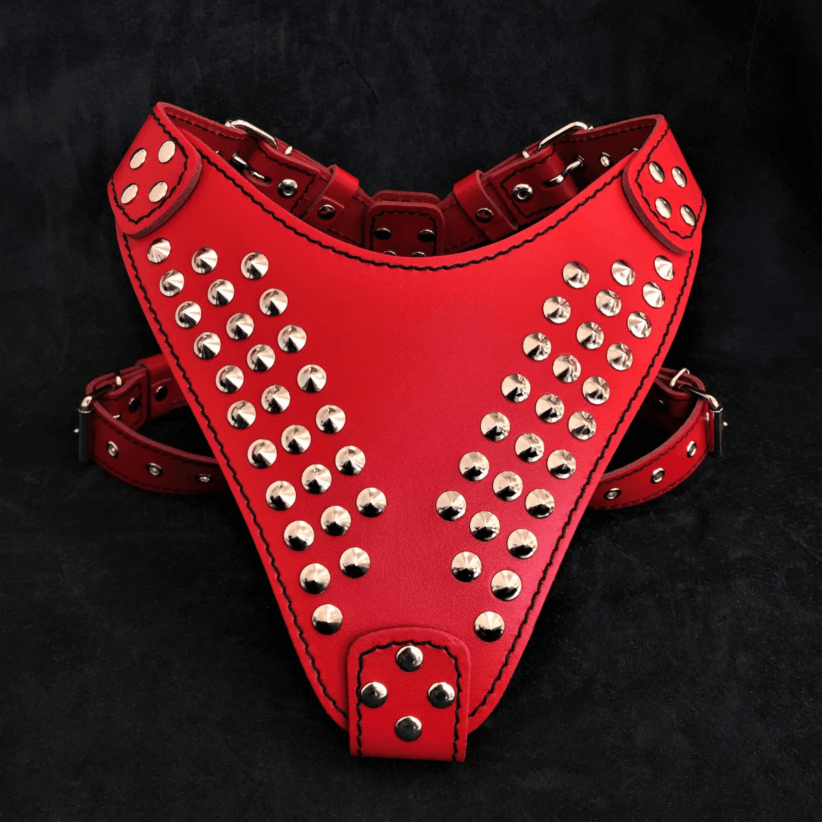 BESTIA DOG GEAR "Star", Ham din Piele Pentru Caini, Marime M 50-75cm