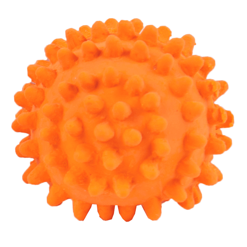 CHUCKLE CITY Jucarie Pentru Caini, Minge Tip Arici din Latex cu Sunet, 4cm