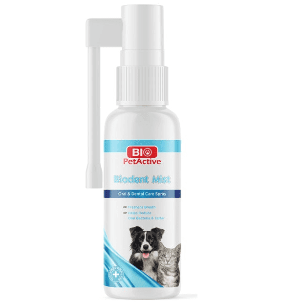 BIO PetActive Biodent Mist Spray 50 ml | Spray pentru Ingrijire Orala si Dentara la Caini | Improspateaza Respiratia si Reduce Placa Bacteriana