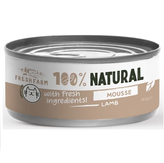 FRESH FARM Mousse Pate, cu Miel si Pui, 85 g - Hrana Umeda Fara Cereale pentru Pisici, Textura Fina de Pate