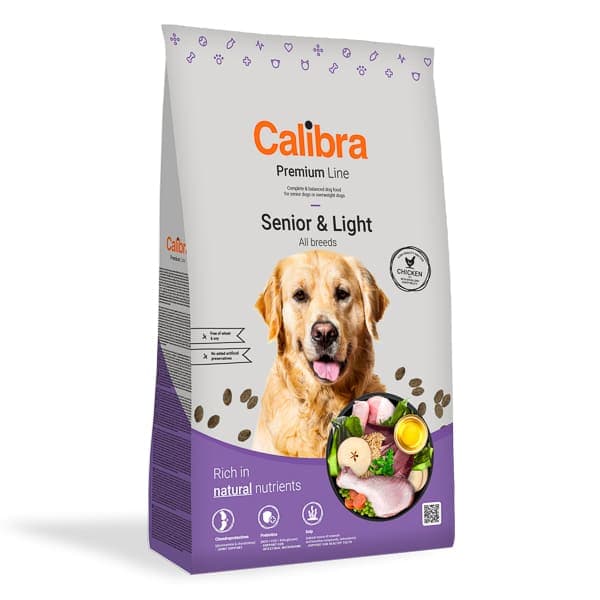 CALIBRA Dog Premium Line Senior & Light cu Pui 12 kg