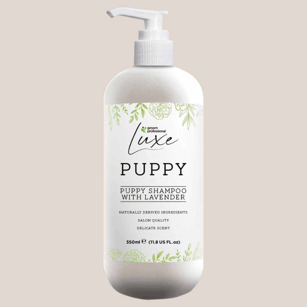 GROOM PROFESSIONAL Luxe Puppy Lavender, 350 ml - Sampon Ultra-Delicat si Calmant Concentrat 30:1 pentru Pui de Caine, cu Ingrediente Naturale