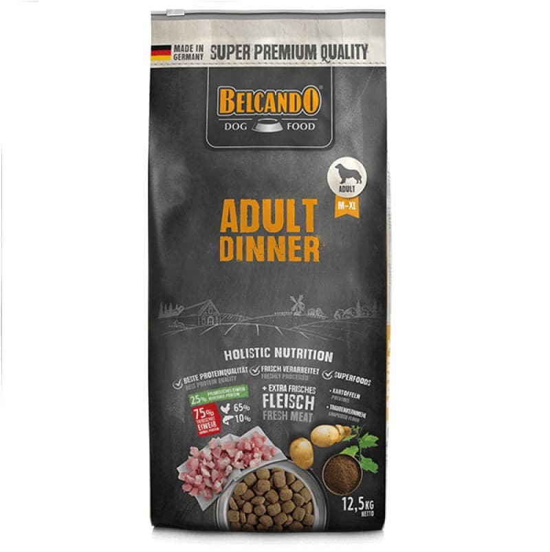 BELCANDO Adult Dinner, Hrana Uscata Pentru Caini, 12.5kg