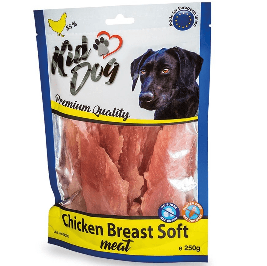 KIDDOG Piept de Pui Moale pentru Câini, 250 g