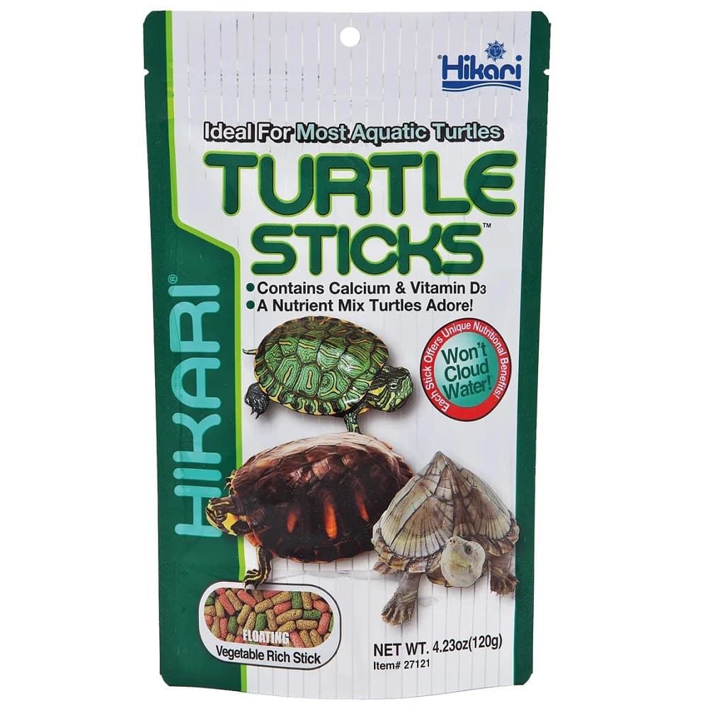 HIKARI Turtle Sticks, 120 g – Hrana Completa pentru Testoase Acvatice, Bogata in Proteine, Calciu si Nutrienti Esentiali