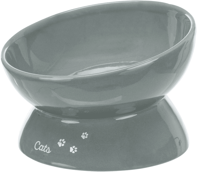 Castron Ceramic XXL Pentru Pisici, Gri, 350ml