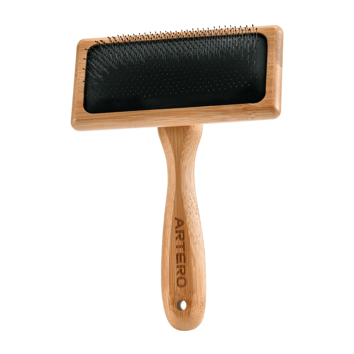 ARTERO NATURE COLLECTION Perie Slicker Profesionala Medie, Pini Scurti, Fini, cu Varful Protejat Pentru Caini cu Orice Tip de Blana, 18cm