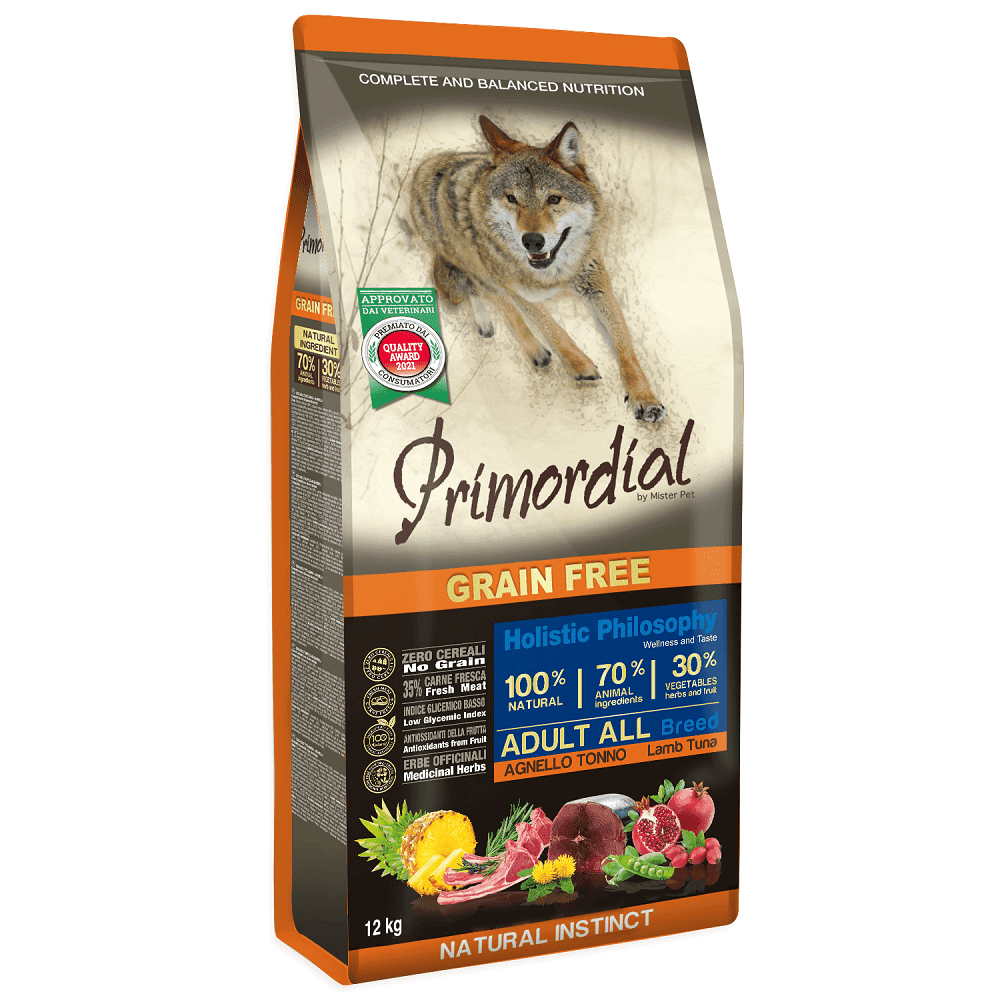 PRIMORDIAL Grain-Free Holistic Dog Adult Ton si Miel 12 kg