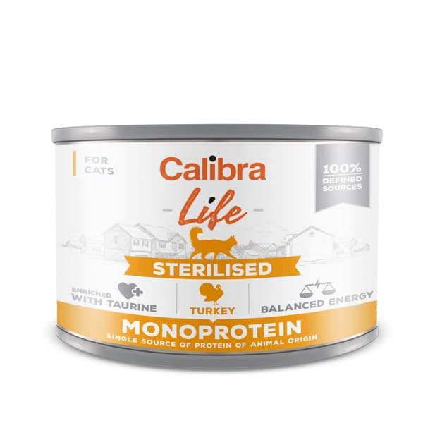 CALIBRA Cat Life Sterilised cu Curcan 200 g