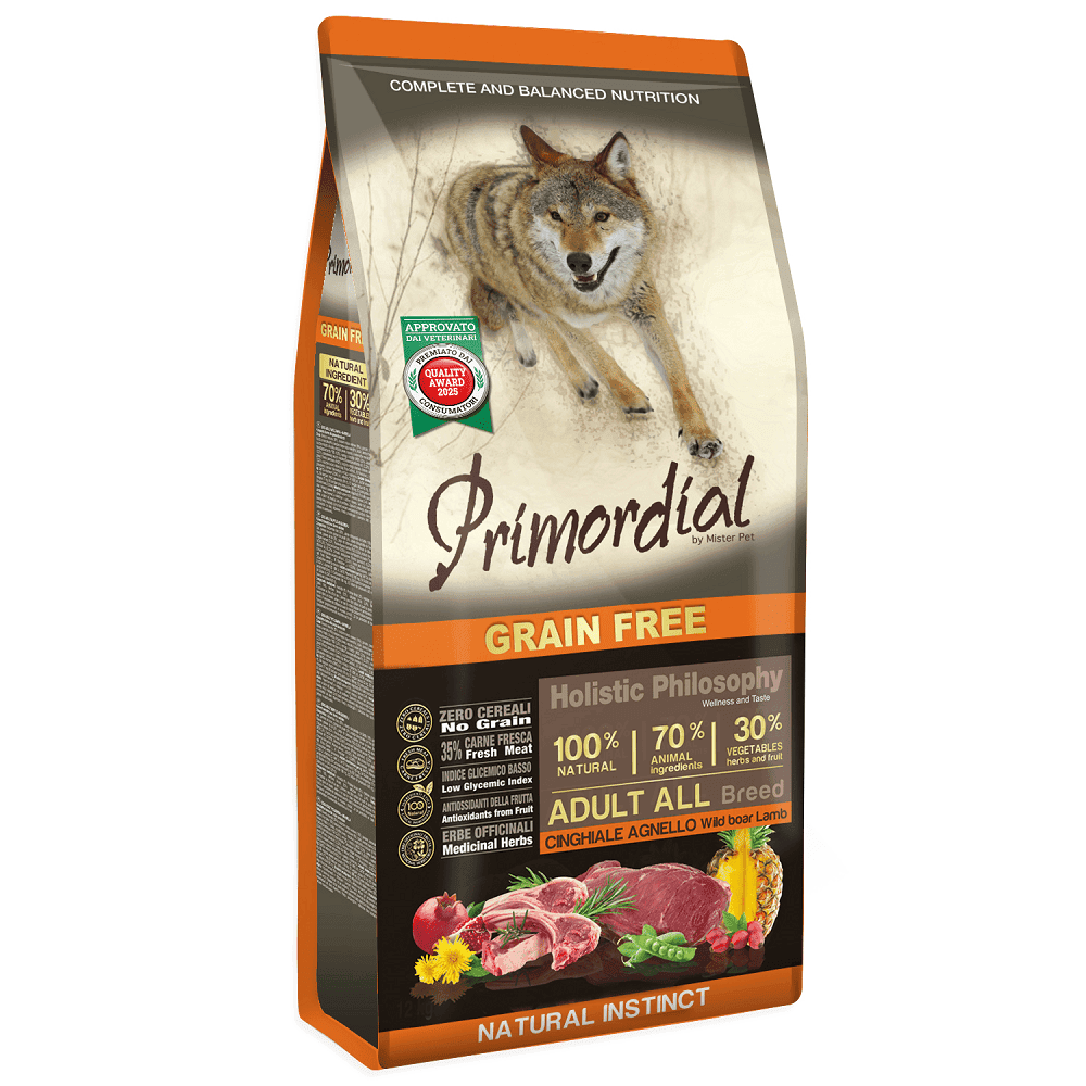 PRIMORDIAL Grain-Free Holistic Dog Adult Mistret si Miel 12 kg