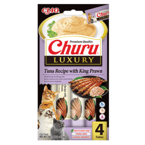 CHURU Luxury Creamy Treat Tuna with King Shrimp 4x14 g
