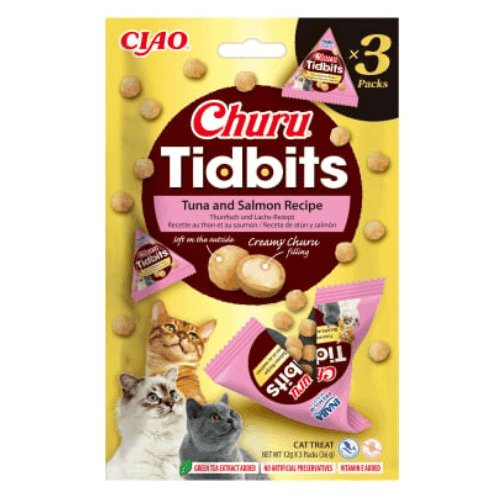 INABA Churu Cat Tidbits Tuna & Salmon 3x12 g