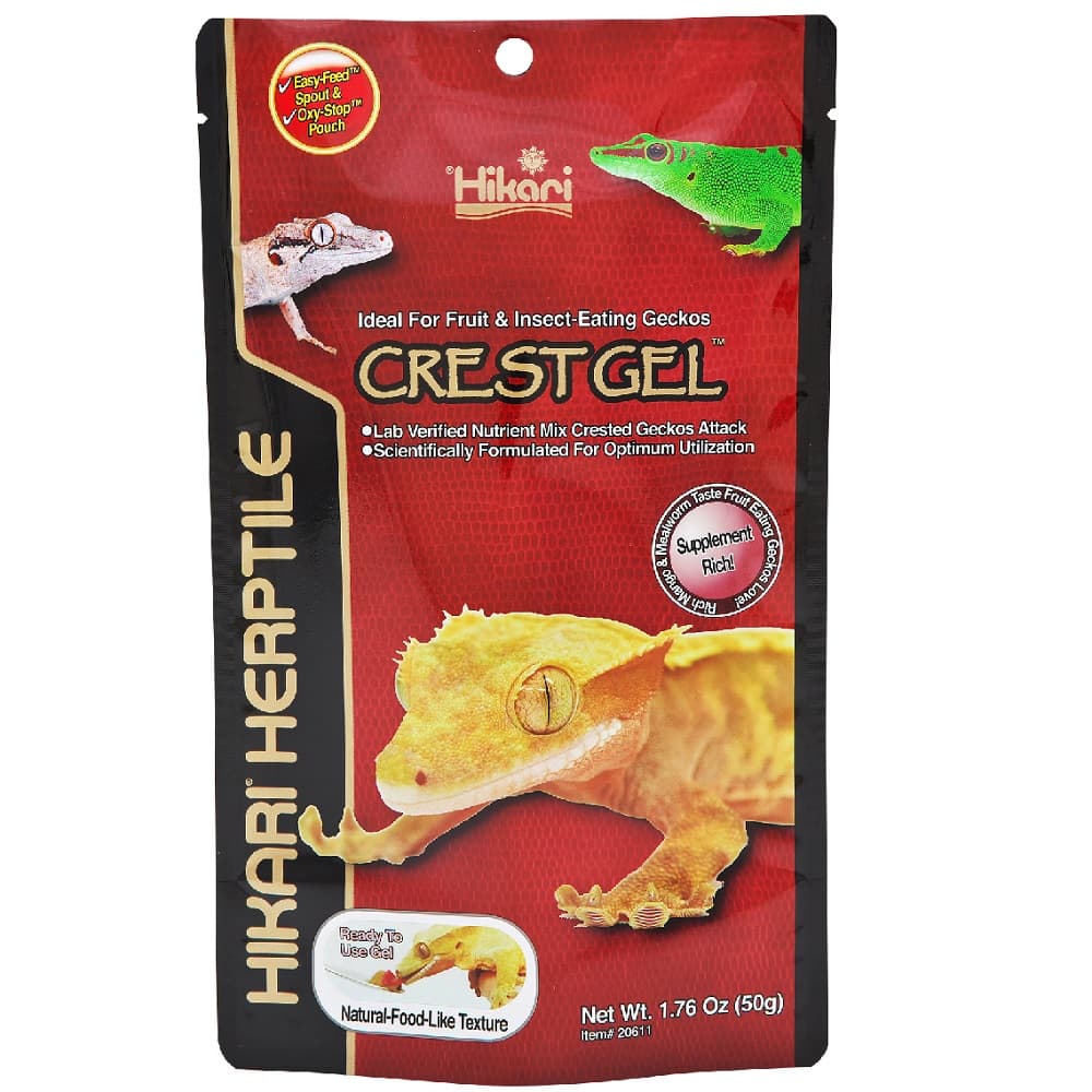 HIKARI CrestGel, 50 g – Hrana Completa Gel pentru Crested Gecko, Gargoyle Gecko, Giant Gecko, Day Gecko si Alte Specii Fructivor-Insectivore