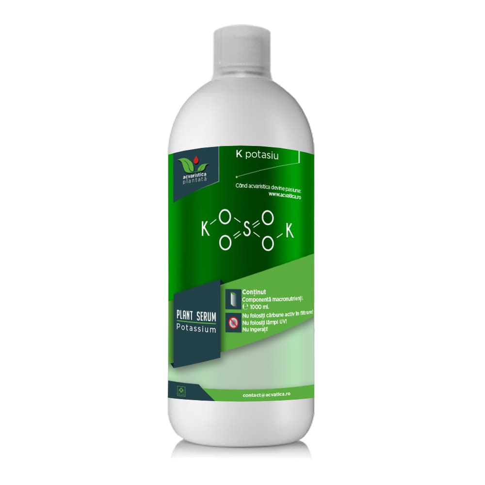 POTASIU (K) PLANT SERUM, Fertilizant cu Potasiu Pentru Plantele de Acvariu, 1000ml