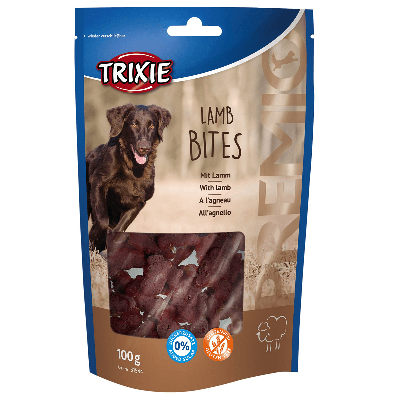 Recompensa Caini PREMIO Bucatele Carne Miel, 100g