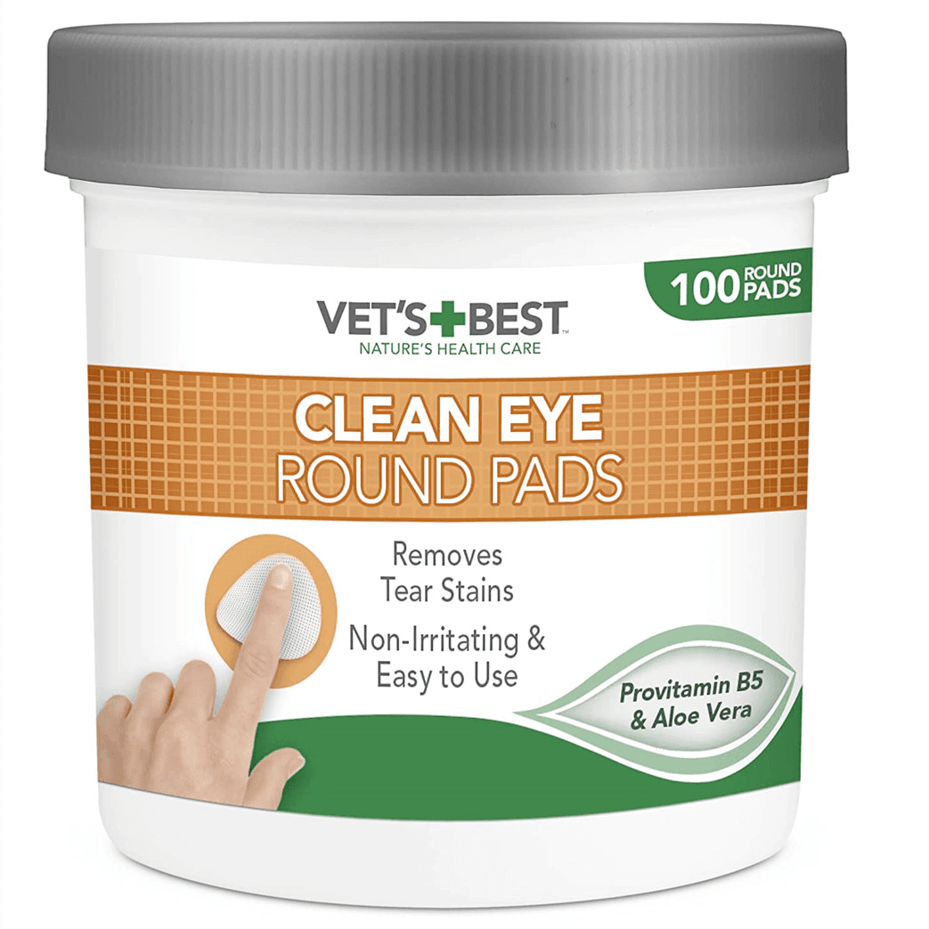 VET'S BEST Clean Eye, Dischete Umede Pentru Igiena Ochilor la Caini, 100buc