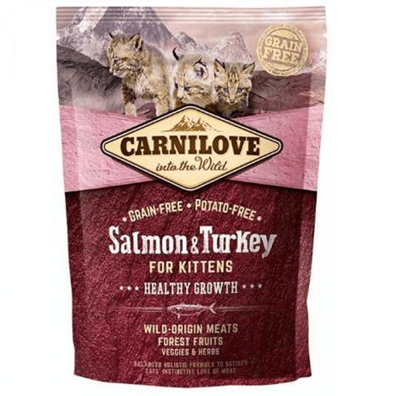 CARNILOVE CAT cu Somon si Curcan Pentru Pui de Pisica 400g