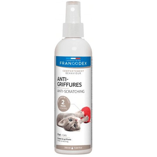 FRANCODEX Anti-Griffures, Spray Anti-Zgarieturi Pentru Pisici Adulte sau Pisoi, 200ml