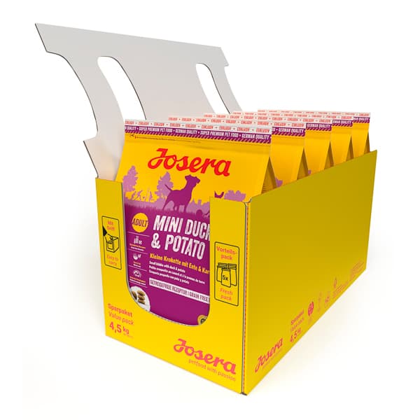 JOSERA Mini Adult cu Rata si Cartofi, Set 5x900 g