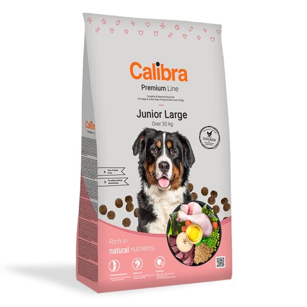 CALIBRA Dog Premium Line Junior Large cu Pui 12 kg