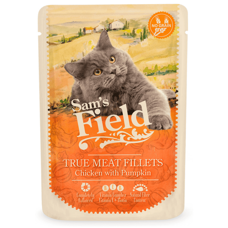 SAM'S FIELD Cat Pouch Chicken & Pumpkin 85 g