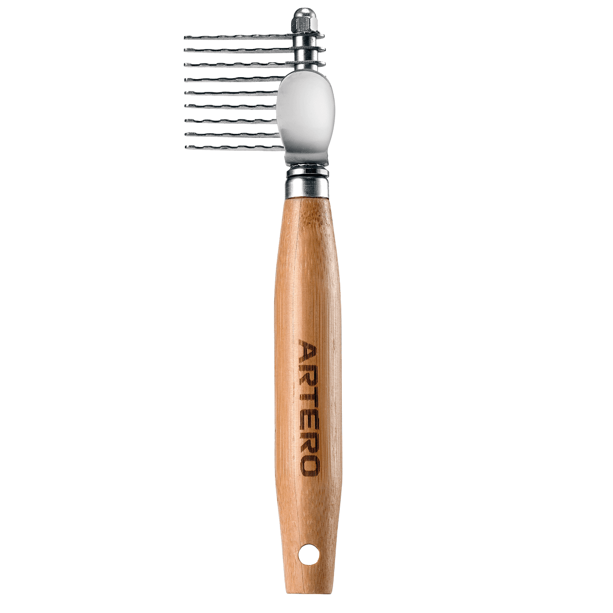 ARTERO NATURE COLLECTION Descalcitor Profesional, 9 Lame Scurte Otel Inox, Pentru Blana Lunga
