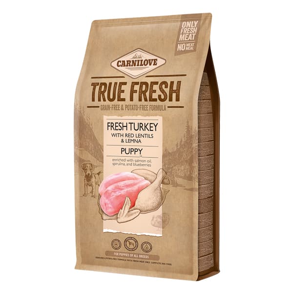 CARNILOVE True Fresh Puppy cu Curcan și Linte Roșie, 1.4 kg
