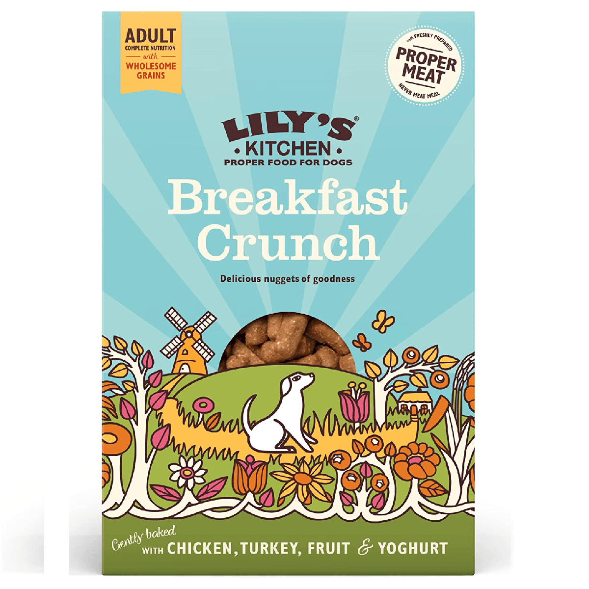 LILY'S KITCHEN Breakfast Lunch, cu Pui si Curcan, Hrana Uscata Pentru Caini Adulti, 800g