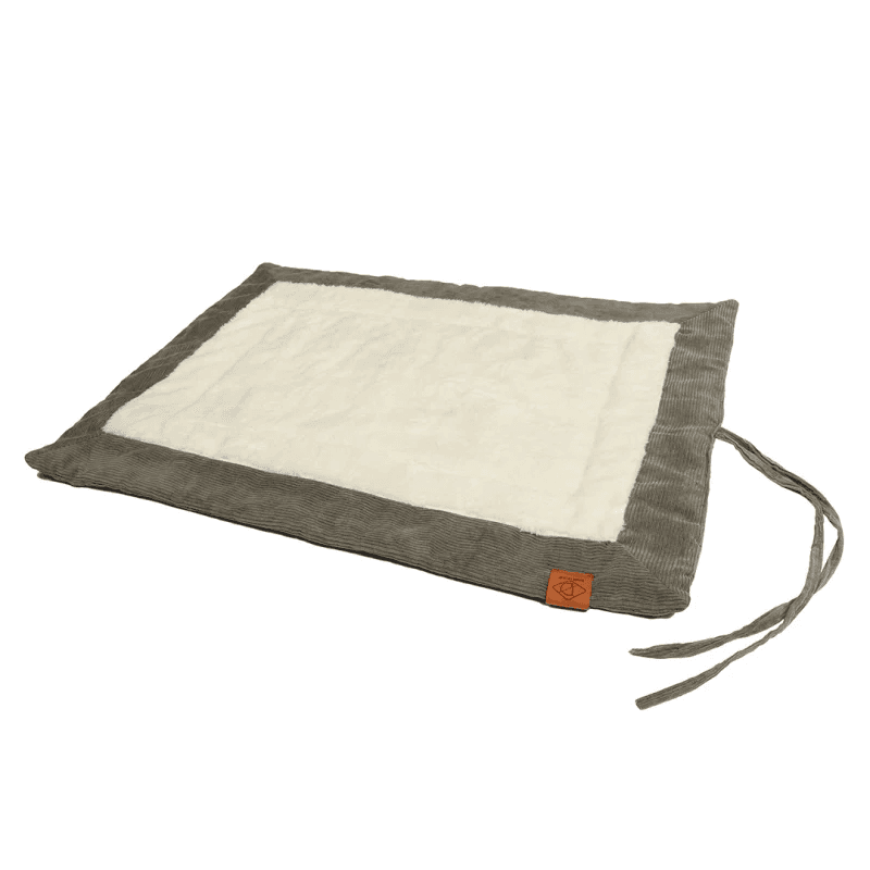 Covor Termoizolant Pentru Caini CORDUROY, Crem / Gri, 100x70x1cm