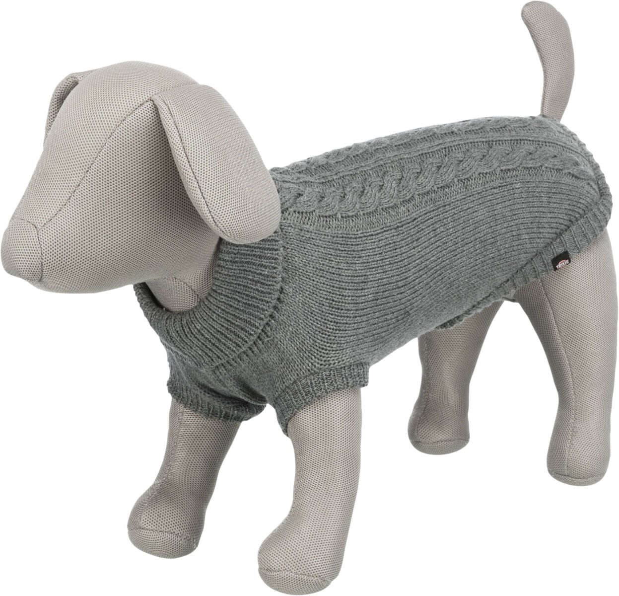 TRIXIE Pulover Pentru Caini KENTON Gri, Marime S (L=36cm)