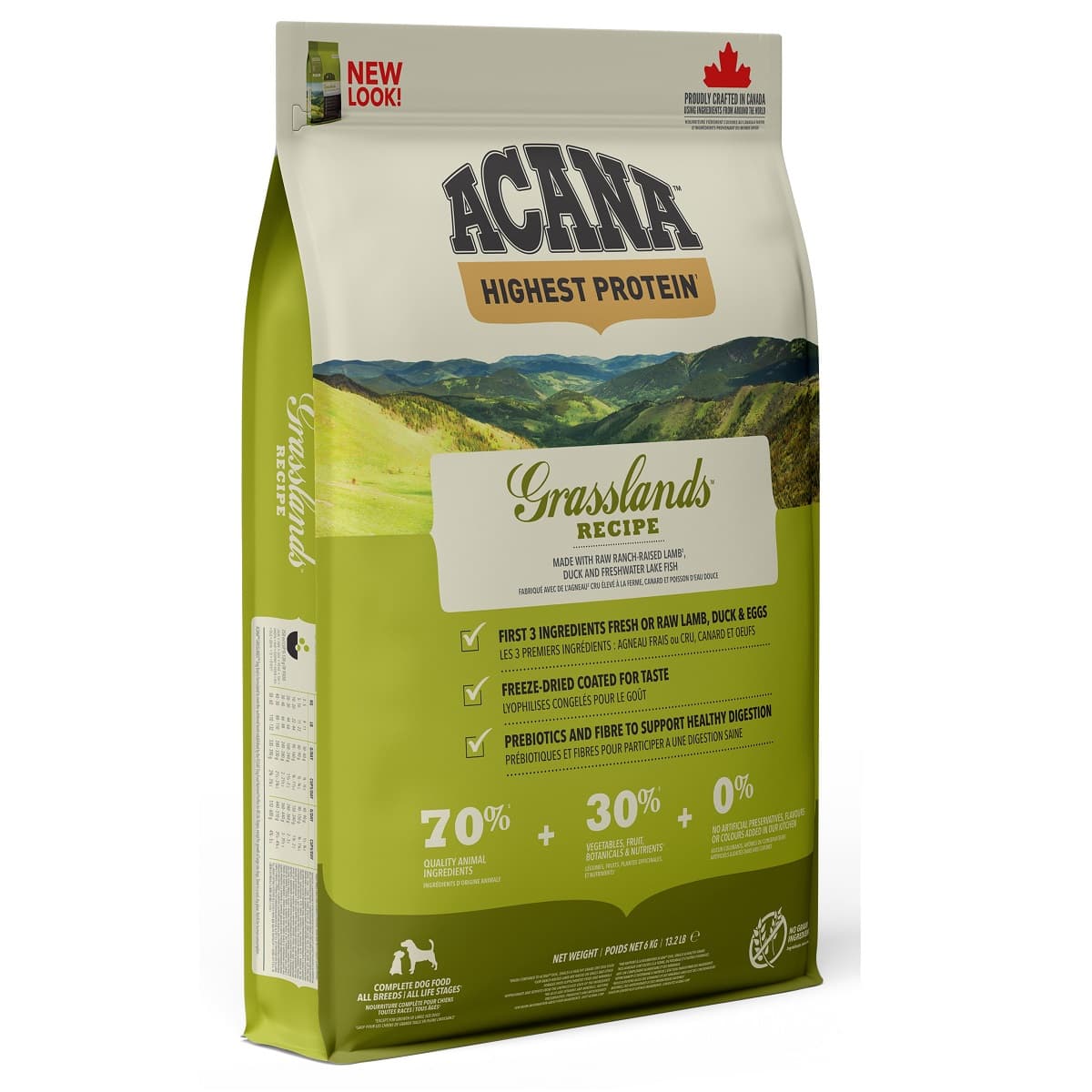 ACANA Highest Protein Grassland, Hrana Uscata Fara Cereale Pentru Caini, 11.4kg
