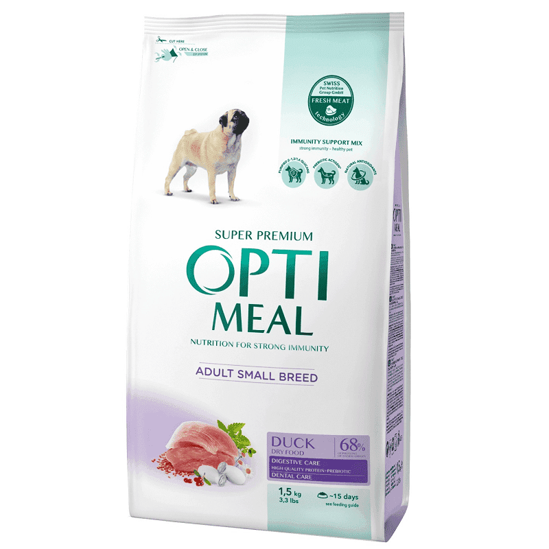 OPTIMEAL Adult Mini cu Rata 4 kg | Hrana Uscata Super-Premium pentru Caini Adulti de Talie Mica