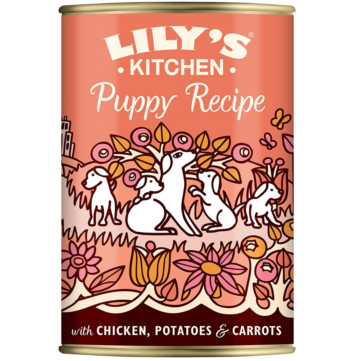 LILY'S KITCHEN Puppy Recipe, cu Pui, Conserva Hrana Umeda Fara Cereale Pentru Caini Juniori 400g