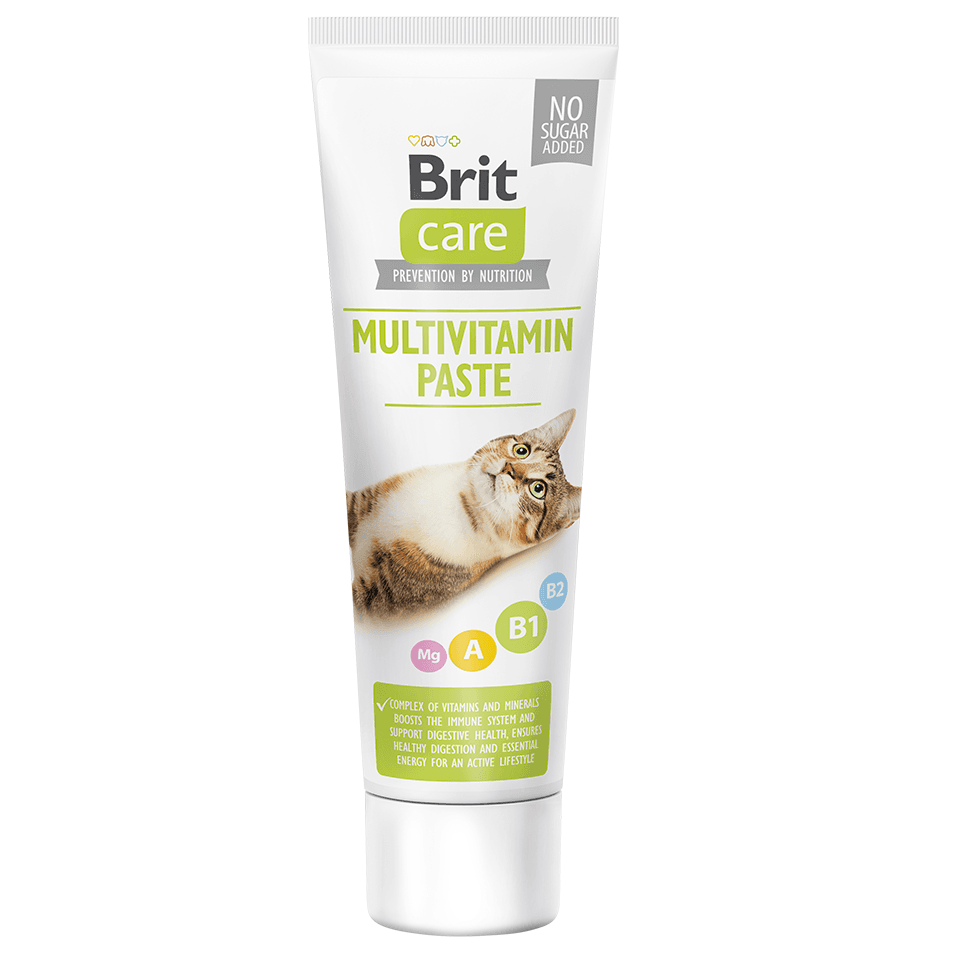 BRIT CARE Multivitamin Paste, Recompensa Functionala Pisici, Multivitamine, Mentinerea Nivelului Optim de Sanatate, Pasta, 100g