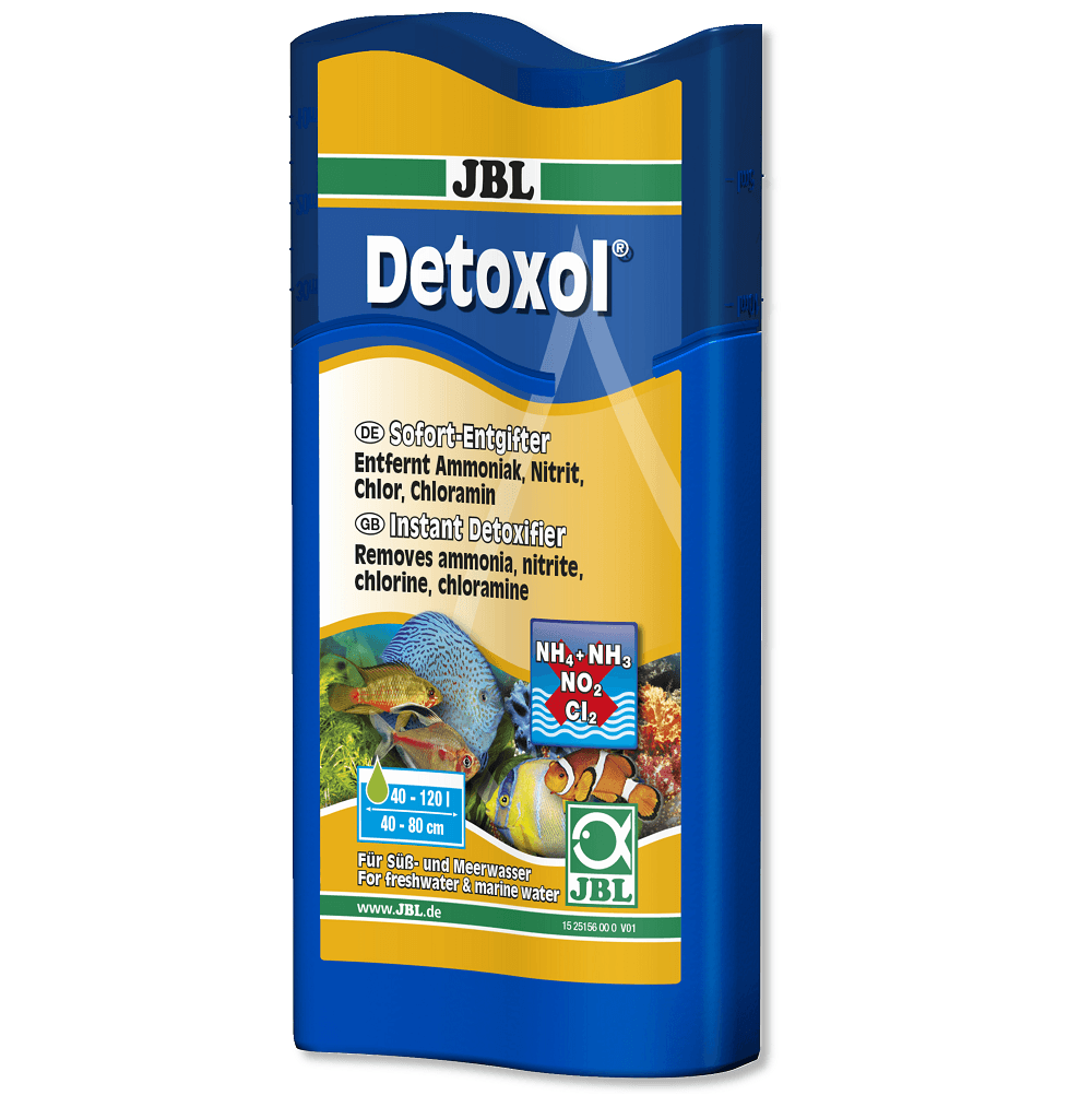 JBL DETOXOL, Conditioner Pentru Neutralizarea Rapida a Substantelor Toxice din Acvarii de Apa Dulce sau Marina, 100ml Pentru 400L Apa