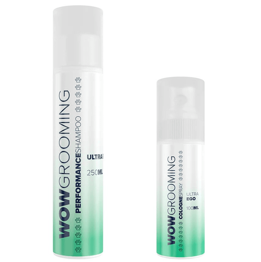 WOW GROOMING Ultra Ego, Set Pentru Ingrijirea Blanii Cainilor, Sampon Ultra Ego 250ml si Parfum Lord Ultra 100ml