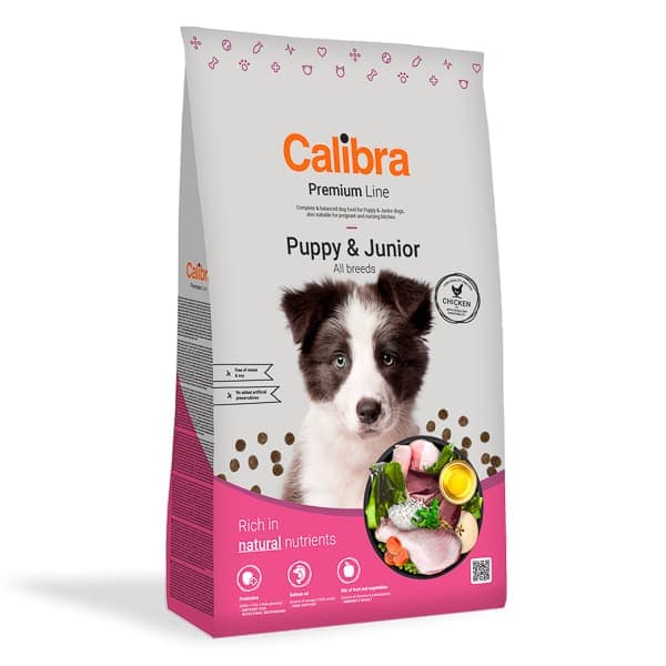 CALIBRA Dog Premium Line Puppy & Junior cu Pui 12 kg