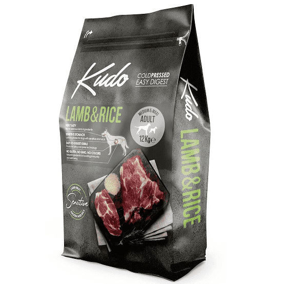 KUDO Adult Medium-Maxi Sensitive cu Miel si Orez 12 kg