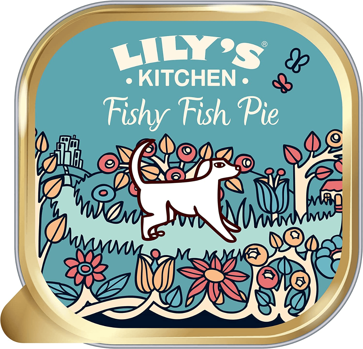 LILY'S KITCHEN Fishy Fish Pie, cu Curcan si Somon, Conserva Hrana Umeda Fara Cereale Pentru Caini 150g