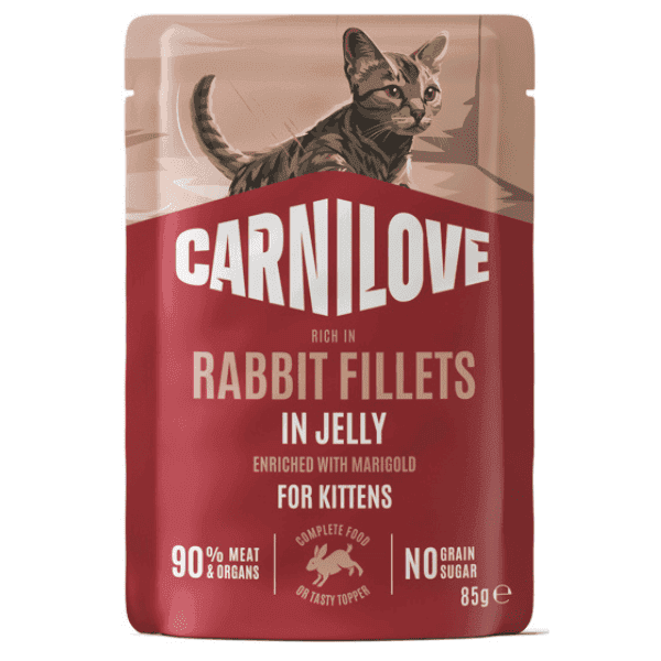 Plic Hrana Umeda Pisici CARNILOVE Iepure si Galbenele 85g