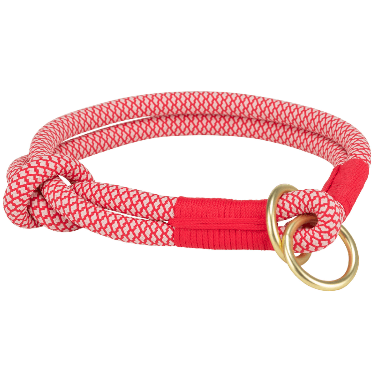 Zgarda Semistrangulanta Pentru Caini SOFT, Cordelina Rosie, Marime S, 35cm