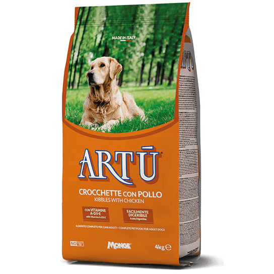 MONGE Artu Croquettes cu Pui 20 kg | Hrana Uscata Completa pentru Caini Adulti | Digestie Usoara si Vitalitate Zilnica