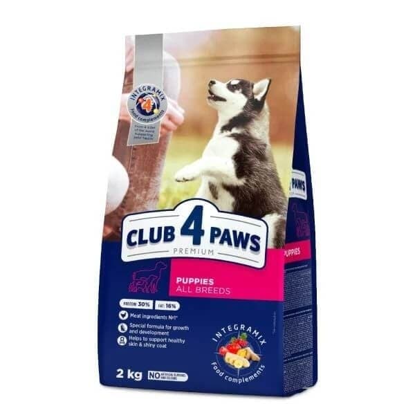 CLUB 4 PAWS Puppy All Breed cu Pui 2 kg | Hrana Uscata Premium pentru Pui de Catel si Juniori