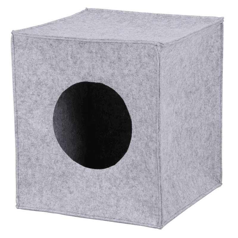 ANTON Casuta Pentru Pisici, Fetru Gri, 33x33x37cm