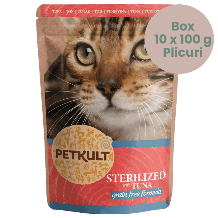 PETKULT Sterilised cu Ton, 10x100 g
