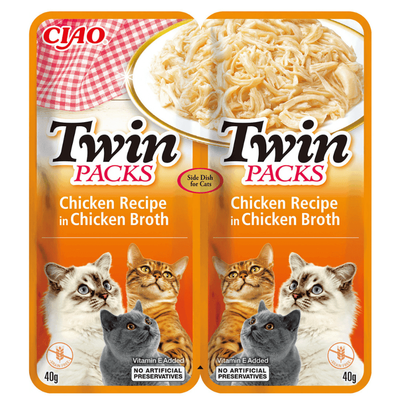 CIAO Cat Twin Pui in Supa de Pui 2x40 g