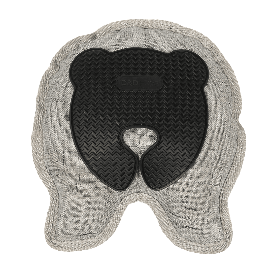 BOBO Jucarie Interactiva Pentru Caini, Textila cu Sunet, Gri, 18x19x5cm