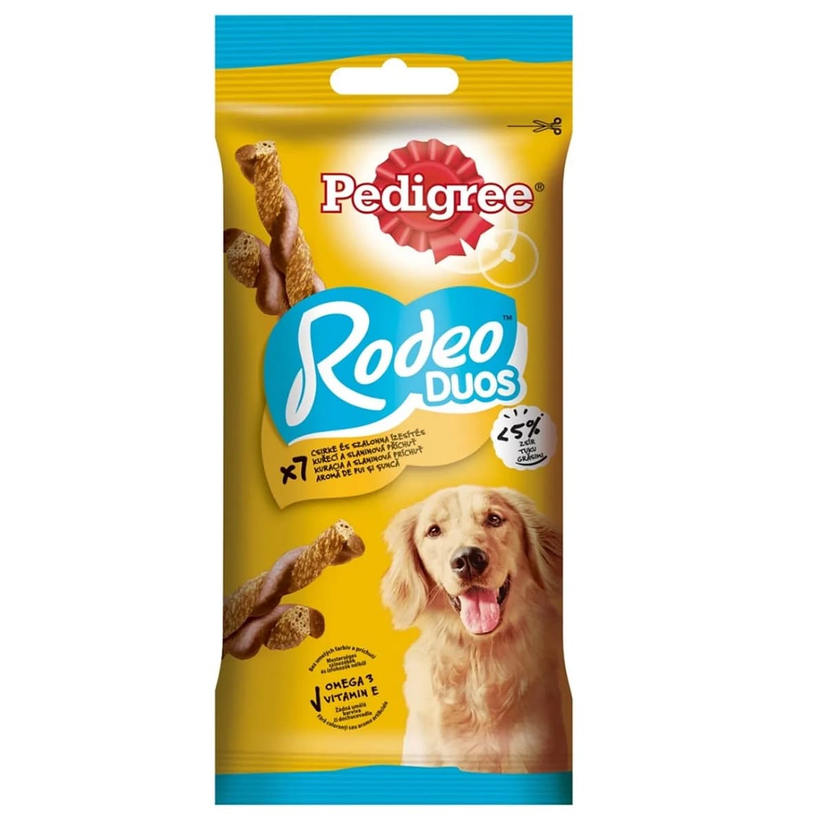 PEDIGREE Rodeo Duos, Recompense Caini, Stick-uri Rasucite cu Bacon si Pui, 70g