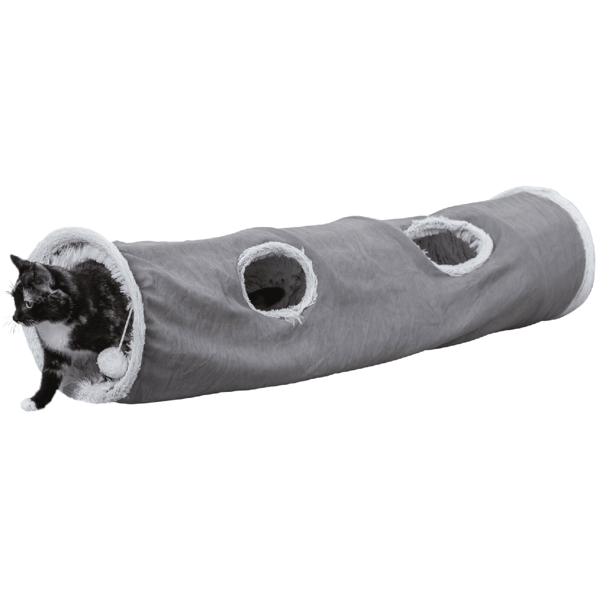HARVEY Tunel din Plus, cu 4 Intrari, Pentru Joaca si Relaxarea Pisicilor, 116cm